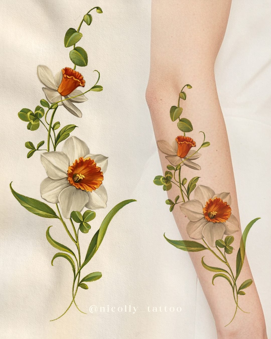 Daffodils and shamrocks flash design