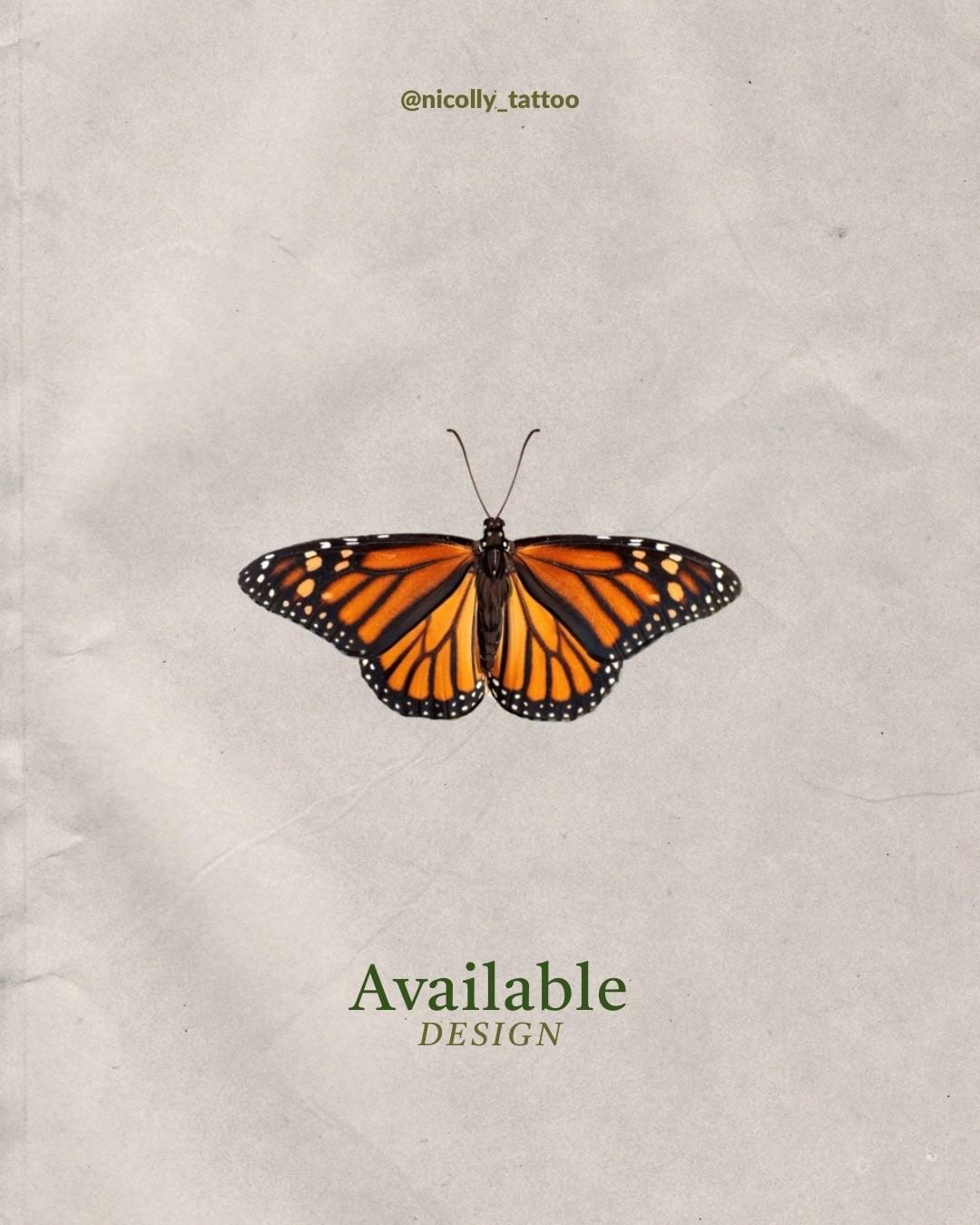 Monarch butterfly flash design