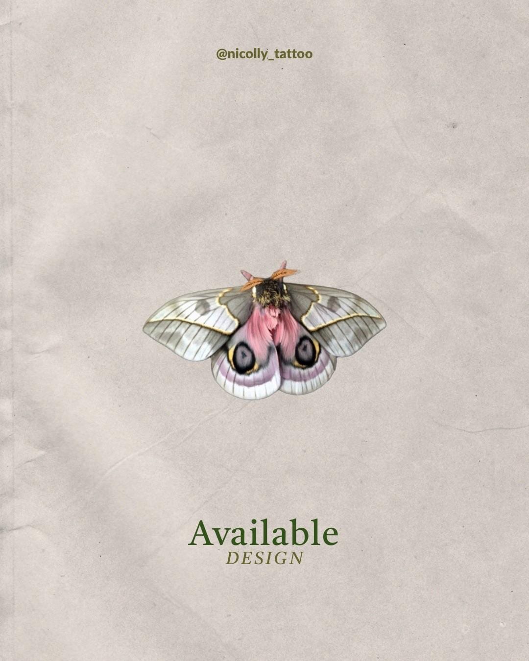 Pale pink moth flash design